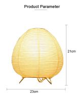 Lámpara De Mesa LED En Papel De Arroz Japonés Lámpara De Piso Con Trípode Para Decoración Creativa De Estudio Y Dormitorio - details 9