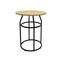 Mesa Redonda Camilla | Pino | Tablero de partículas | Mesa de comedor para salón, cocina o terraza | | Ideal para invierno y verano | Sin pintar | Mesa color madera | 45x55 centímetros - details 0