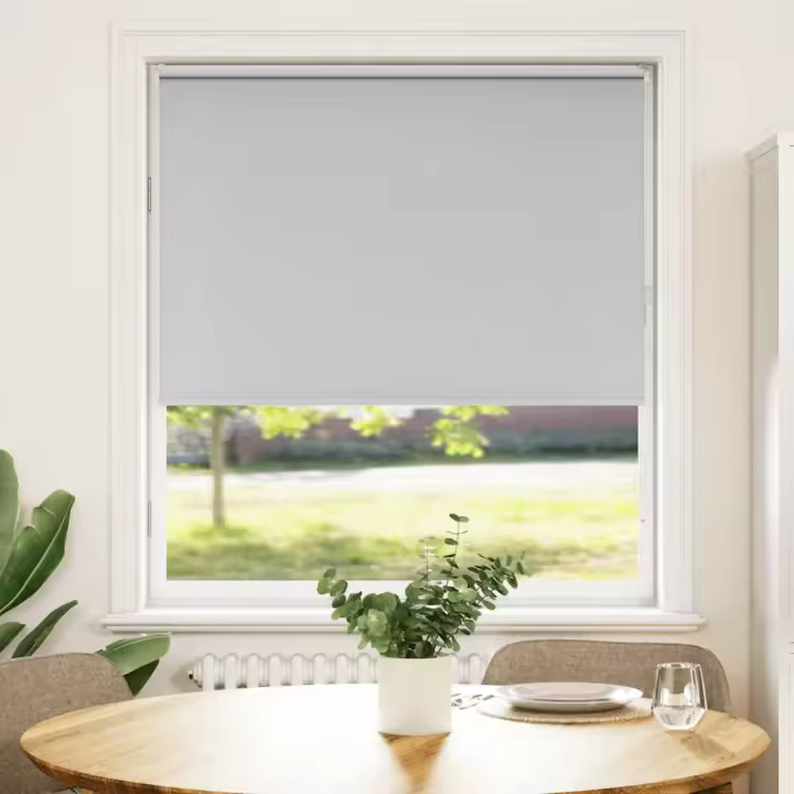 Estor Enrollable Opaco gris claro 115x150 cm Tela Ancho 110,7cm - 1