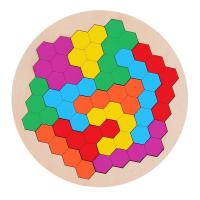 Juego De Rompecabezas Hexagonal Alien Tangram Bloque De Puzzle Clásico Para Niños Juguetes Educativos De Madera Unisex - details 24