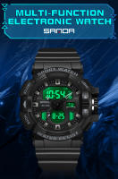 Reloj Deportivo Militar Para Hombre SANDA Dual Display Pantalla Analógica Y Digital Resistente Al Agua Luz Luminosa Alarmas Relogio Masculino 3129 - details 0