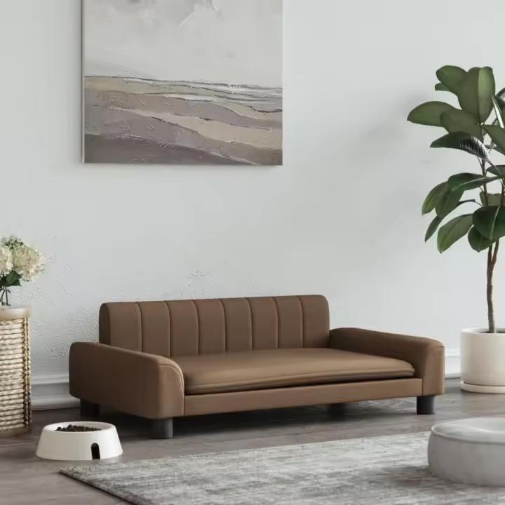 vidaXL Cama para perros de tela 90x53x30 cm sofá para perros Color Gris claro,  Taupé,  Crema y mas - 1