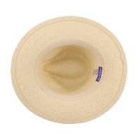 Kebedo Moda Sombrero Verano para Sol, Estilo Panamá, Sombrero Paja Hombre, Mujer con cinta decorativa para Playa, Piscina, Vacaciones, Montaña, Fiesta y Viaje, Diseño de ala Ancha Protección Solar, Talla Única ajustable Unisex Adulto, Beige - details 5