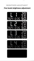 Reloj De Pared Digital Con Luz Atmosfera Y Control Remoto Mostrador LED Grande Multifuncional Con Alarmas Y Display De Temperatura Y Humedad - details 5
