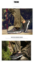 Zapatos De Senderismo Para Hombre Impermeables De Cuero Y PU Resistente Al Desgaste Para Trekking Caminar Caza Tácticos Sneakers De Exterior - details 9