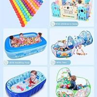 Bolas de Piscina y Parque Infantil, 5,5 cm, Malla de 50 hasta 800 unidades - Pack de Pelotas Infantiles Multicolores en Verde, Azul y Blanco, Sin BPA, Ideales para el Juego Seguro y Creativo de Niños y Bebés en Espacios Acuáticos y Playground - details 6