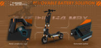 Patinete eléctrico todo terreno KuKirin G4 Max, 2 motores sin escobillas de 1600W, neumáticos de 12 pulgadas, batería extraíble de 60V 35.2Ah, alcance máximo de 95 km, velocidad máxima de 86 km/h, freno de aceite de pistón delantero y trasero, resistente - details 6