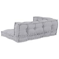 Cojín de sofá de palets vidaXL con soporte para el brazo y espalda de tela gris - details 2