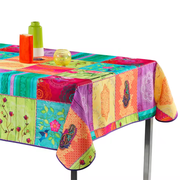 ARTEMANTEL Mantel Antimanchas PRIMAVERA de Poliéster para Mesa Rectangular o Redondo - Elegancia y Practicidad - 1
