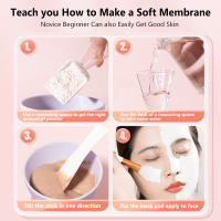 Set De 3/4 Pinceles Para Máscara Facial Reutilizable Con Tazón Y Espátula De Uso Suave Para Cuidado De La Piel Suministros De Maquillaje - details 7