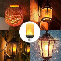 Bombilla LED E27 Con Efecto De Llama Natural Simulada Luz Decorativa Dinámica Para Iluminación De Hogar Fiesta - details 3