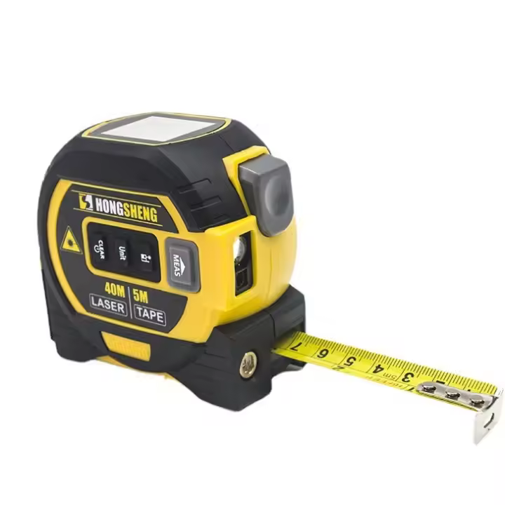 3-in-1 Laser Rangefinder 5m Ruler LCD Screen with Backlight Distance Meter Building Unit Surface Volume Measurement 40M - 1