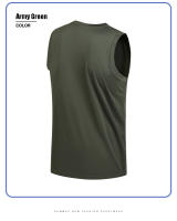Camiseta Sin Mangas De Hombre Talla Grande Transpirable De Seda De Hielo Secado Rápido Casual Running Fitness Verano Deportes - details 2