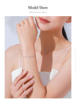 Zenyth-Nuevo Diseño 925 Plata de Ley Moda Gota de Agua Diseño Geométrico pulsera de Cadena para Mujeres joyería FINA de Boda - details 2