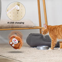 Bola Interactiva Eléctrica Para Perros Peluche Autobouncing Rechargeable USB Juguete Animal Cantante Y Masticable Resistente - details 3
