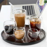 6PCS Taza De Café De Vidrio Borosilicato De Doble Capa De 80ml Insulada Para Leche Y Té Uso Doméstico Y Restaurante Regalo - details 8