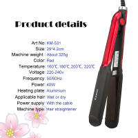 Kemei 531 Linterna Profesional Para El Cabello Alisadora Cerámica Plancha Eléctrica Para Secado Y Uso Húmedo Rizador Y Estilizador Para Mujeres - details 0