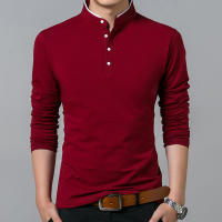 Camiseta Polo Casual Para Hombre Manga Larga Transpirable Y Cómoda Algodón Sólido Verano Moda Negocios Top Regular - details 7