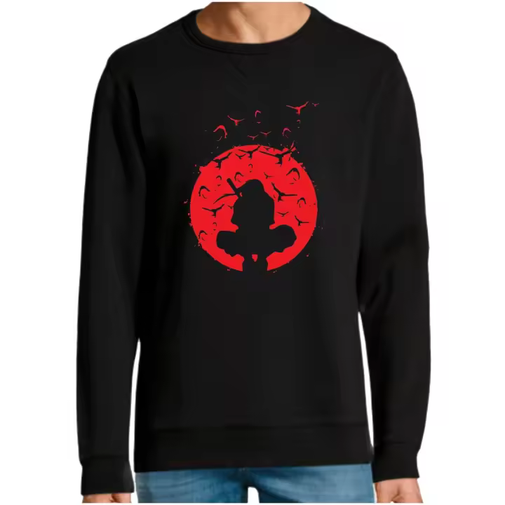 The Fan Tee Sudadera Sin Capucha de HOMBRE Naruto Sphippuden Nagato Sakura Itachi Sasuke 007 - 1