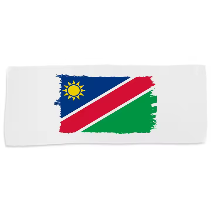 MERCHANDMANIA TOALLA MEDIANA GIMNASIO ABSORBENTE bandera namibia pais gobierno namibio suave con bolsita - 1