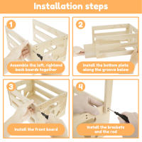 Cesta De Baño Para Bebé Con Manija Portátil Y Gran Capacidad Caja De Madera Para Almacenamiento De Juguetes Decoración De Closets Para Fiesta De Baño - details 4