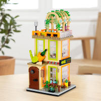 Bloques De Construcción Micro Ciudad Vistas Callejeras Tienda De Flores Y Café Para Niños Y Niñas Juguetes Educativos Regalos De Cumpleaños - details 13