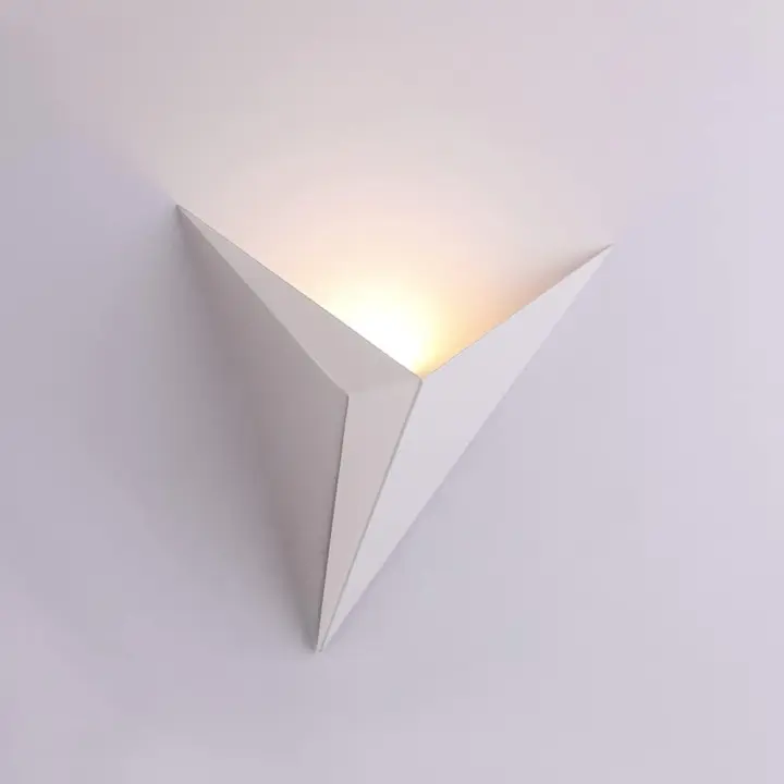 Lámpara de pared LED para interiores de 3 W, Creative lámpara de pared Blanca with shape de Triángulo - 1