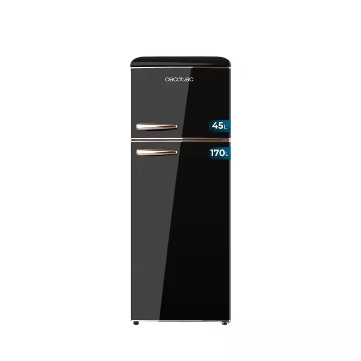 CECOTEC 02753 Frigorífico Retro 215L Negro: Estilo, Eficiencia y Funcionalidad Energética - 1