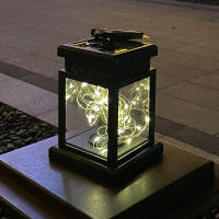 Lámpara Solar Impermeable LED Retro Parpadeante Para Decoración De Jardín Y Patio Luz De Vía Brillante Fuente De Energía Solar Para Exterior - details 11