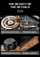 Reloj Mecánico Para Hombre LIGE Diseño Skeleton Acero Inoxidable Cristal De Zafiro Resistente Al Agua Con Display Sin Números Corona a Prueba De Agua - details 1