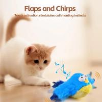 Juguetes Para Gatos Recargables Con Pájaro Silbante Y Batiente Sin Volar Con Nepote Para Gatos De Interior Juguetes De Peluche Activados Por Toque - details 6