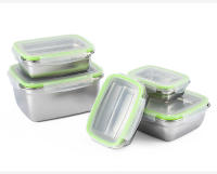 Caja De Almuerzo Aislante De Acero Inoxidable 304 Con Tapa Sellada Y Antigrasa Caja De Frutas Y Dumplings Para Almacenamiento En Refrigerador - details 2