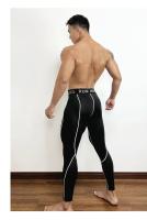 Pantalones De Compresión Para Hombre Terciopelo Secado Rápido Deporte Entrenamiento Fitness Leggings Sexys Para Gimnasio - details 3