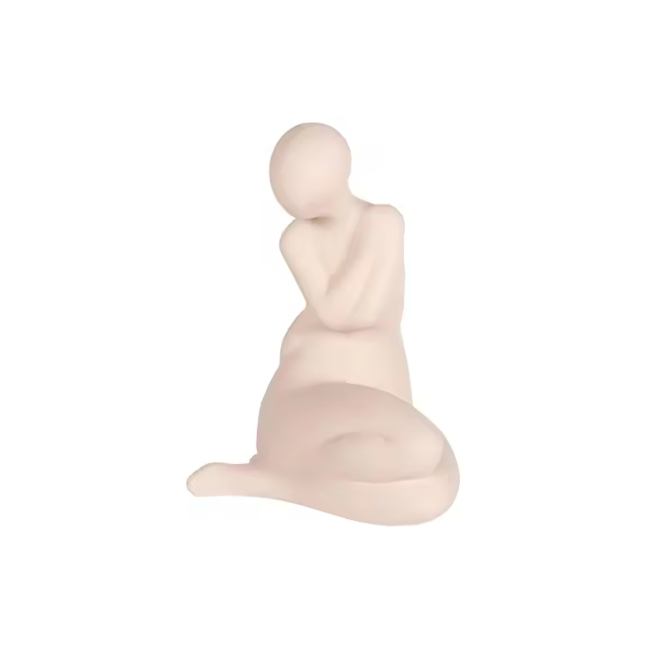 Figura Mujer Ceramica Rosa 19x18x27 Cm - 1