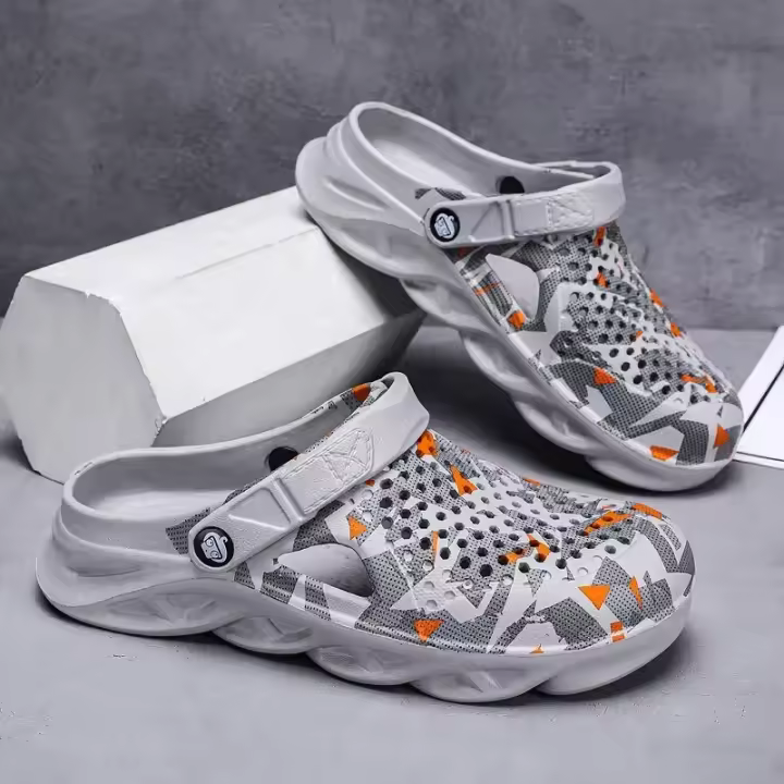 Sandalias Planas Para Hombre Zapatos De Verano Plataforma EVA Clogs De Jardín Zapatillas Exteriores Flip Flops Casuales Para El Hogar - 1
