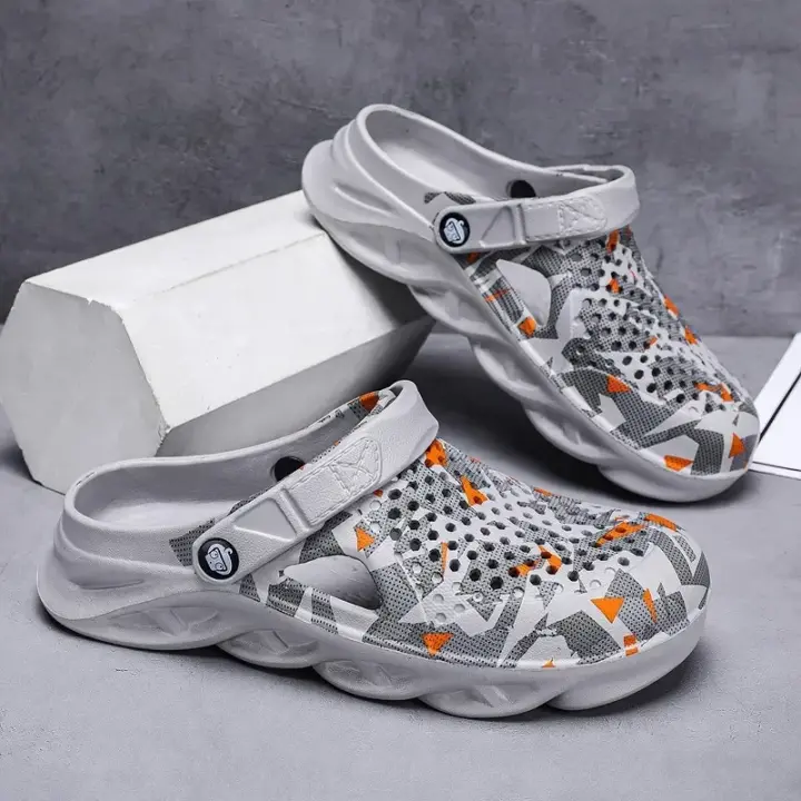 Sandalias Planas Para Hombre Zapatos De Verano Plataforma EVA Clogs De Jardín Zapatillas Exteriores Flip Flops Casuales Para El Hogar - 1