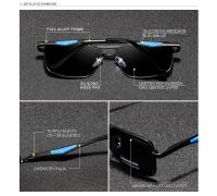 Gafas De Sol Polarizadas KINGSEVEN Para Hombres Estilo Cuadrado Protección UV400 Adecuadas Para Conducir Y Viajes - details 0