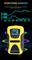 Cargador de batería automático inteligente de 12V y 7 A, 7 etapas, para coche, motocicleta, reparación de pulsos, pantalla LCD - details 11