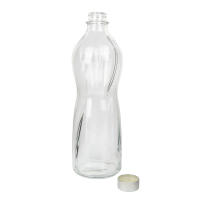 Pack de 6 Botellas de Vidrio Cofan con Tapón de Acero Inoxidable | Capacidad 1 Litro | Elegancia y Funcionalidad para Bebida - details 2