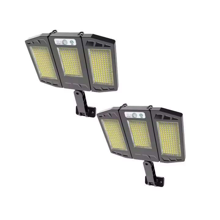 Mediawave Tienda Kit 2 Unids Proyector Solar 384 LED SMD Sensor de Movimiento con Control Remoto HS-V97 - 1