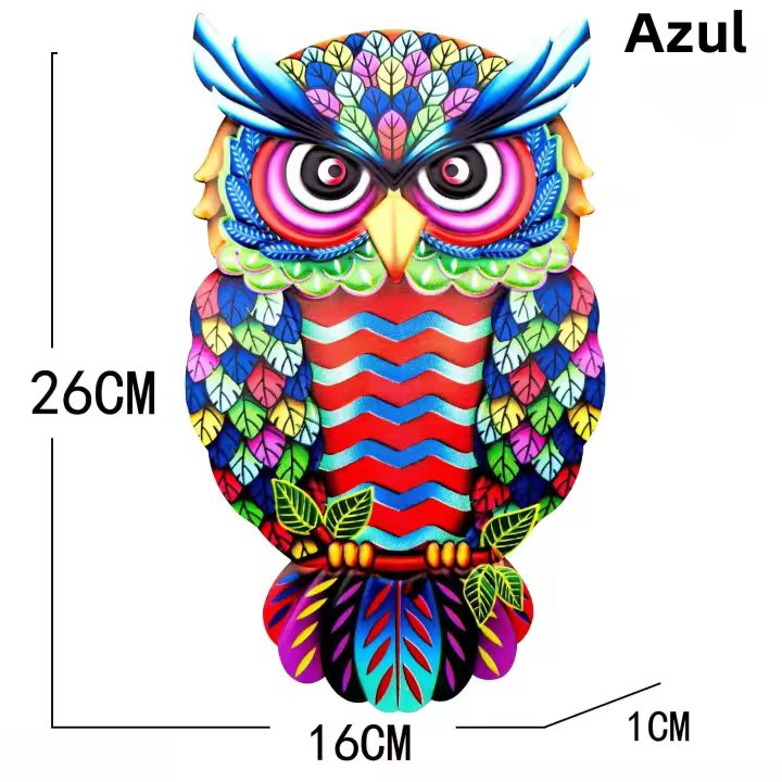 Decoración De Pared En Metal De Oso Con Arte Colorido Escultura De Aves De Hierro Para Interior Y Exterior Jardín Del Hogar - 1