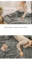 Manta De Terciopelo Coral Japonesa 300gsm Estilo Primavera Verano Suave Y Fluffy Falso Piel De Mocoso Cubierta De Sofá Sólida Manta De Cama En Cuadros - details 8