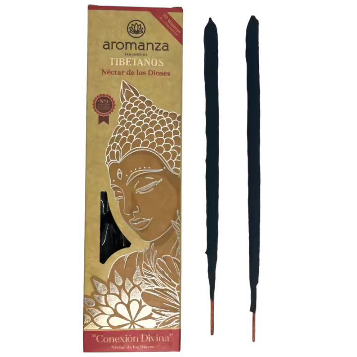 Incienso Tibetano Néctar de los Dioses Conexión Divina Inciensos Aromanza Argentina - Sahumerio artesanal 8 varillas extra - 1