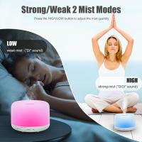 500ml difusor de aceites Esenciales, sin BPA humidificador ultrasónico con Mando a Distancia y 7 Diferentes Luces cambiantes - Apagado automático sin Agua,Blanco - details 1