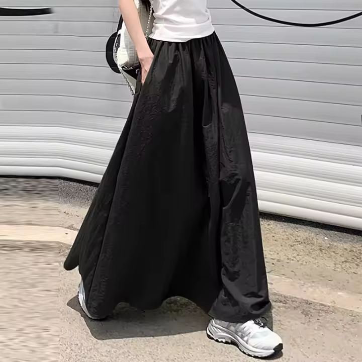 ZANZEA Falda Larga Para Mujer Verano 2024 Estilo Casual Con Bolsillos Ajustable En Cintura Maxi Skirt Oversize Streetwear - 1