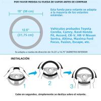 Cubierta De Volante De Coche Universal De Peluche Panda Cartoon Suave Y Fluffy Con Diamantes Winter Accesorios De Auto Para Mantener El Volante Limpio - details 10