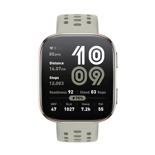 Amazfit Bip 6 Stone 5 cm (1.97") AMOLED Digital 390 x 450 Pixeles Pantalla táctil Oro GPS (satélite) - 1