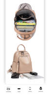 Mochila De Cuero Genuino 100% Zency Para Mujer Gran Capacidad Estilo De Viaje Nueva Mochila Para Damas Escuela Bolsa De Mano - details 3
