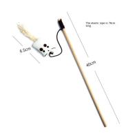 Juguete Interactivo Para Gatos 1PC Varita De Madera Con Plumas Colores Variados Divertido Teaser Para Gatos Juguetes Para Mascotas - details 9