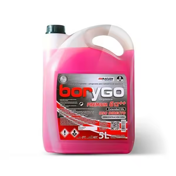 Anticongelante Borygo Refrigerante 50% OE Rosa G12 ++ - 5 litros - 1